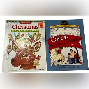 Bundle of Design Originals Adult Christmas Coloring Book & Color Heaven